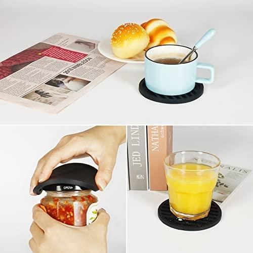 メルカリshops ギノヤ シリコンコースター 6枚入り ドリンクコースター 収納ホルダー付き