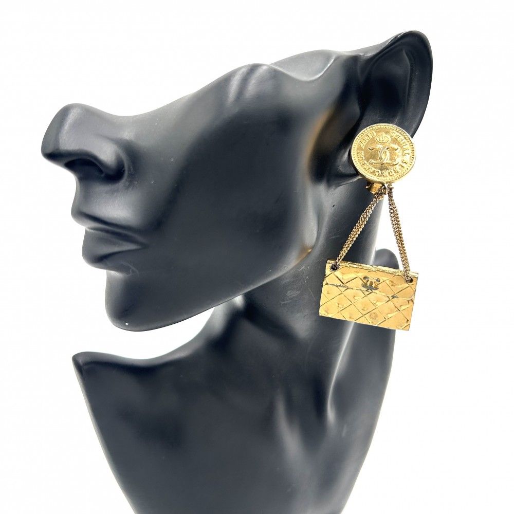 シャネル イヤリング レディース ココマーク バッグモチーフ  