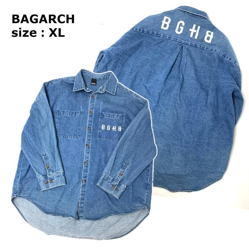 BAGARCH BGHB デニムシャツ バックプリント BIG シルエット - メルカリ