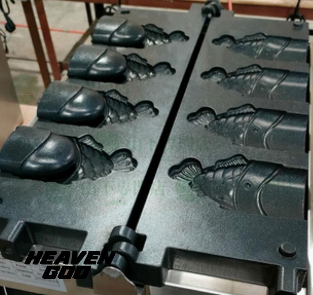 送料無料 アイスコーン たい焼き器 アイスクリームコーンメーカー 4個焼き 業務用 家庭用 単相１0０V 厨房|業務|飲食|店舗