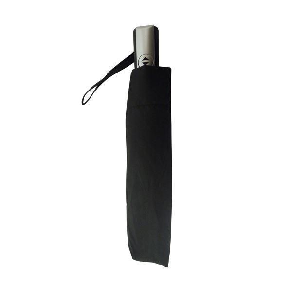 （まとめ）伊藤商店 耐風式自動開閉折りたたみ傘65cm ブラック NO.2009 1本〔×2セット〕