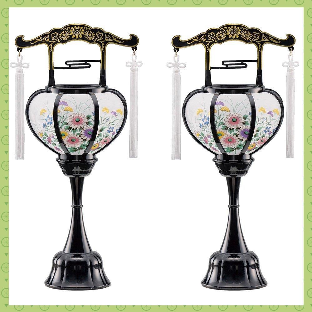 人気商品】置き提灯 G764(一対)◇高さ35cm×巾13cm◇ コードレス 特