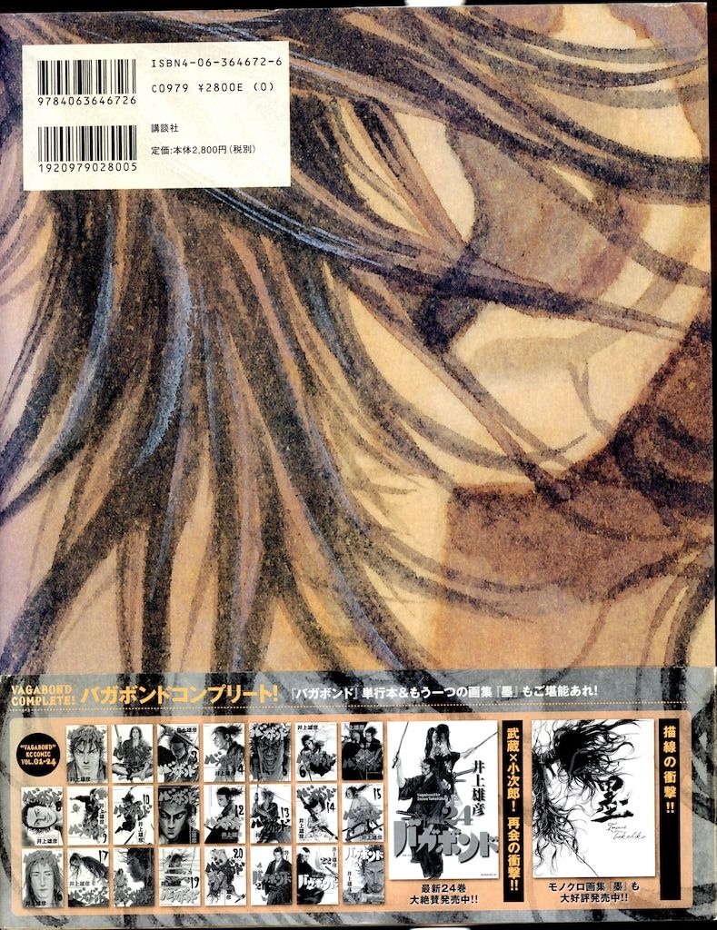 講談社 井上雄彦 バガボンド画集 WATER (帯付)