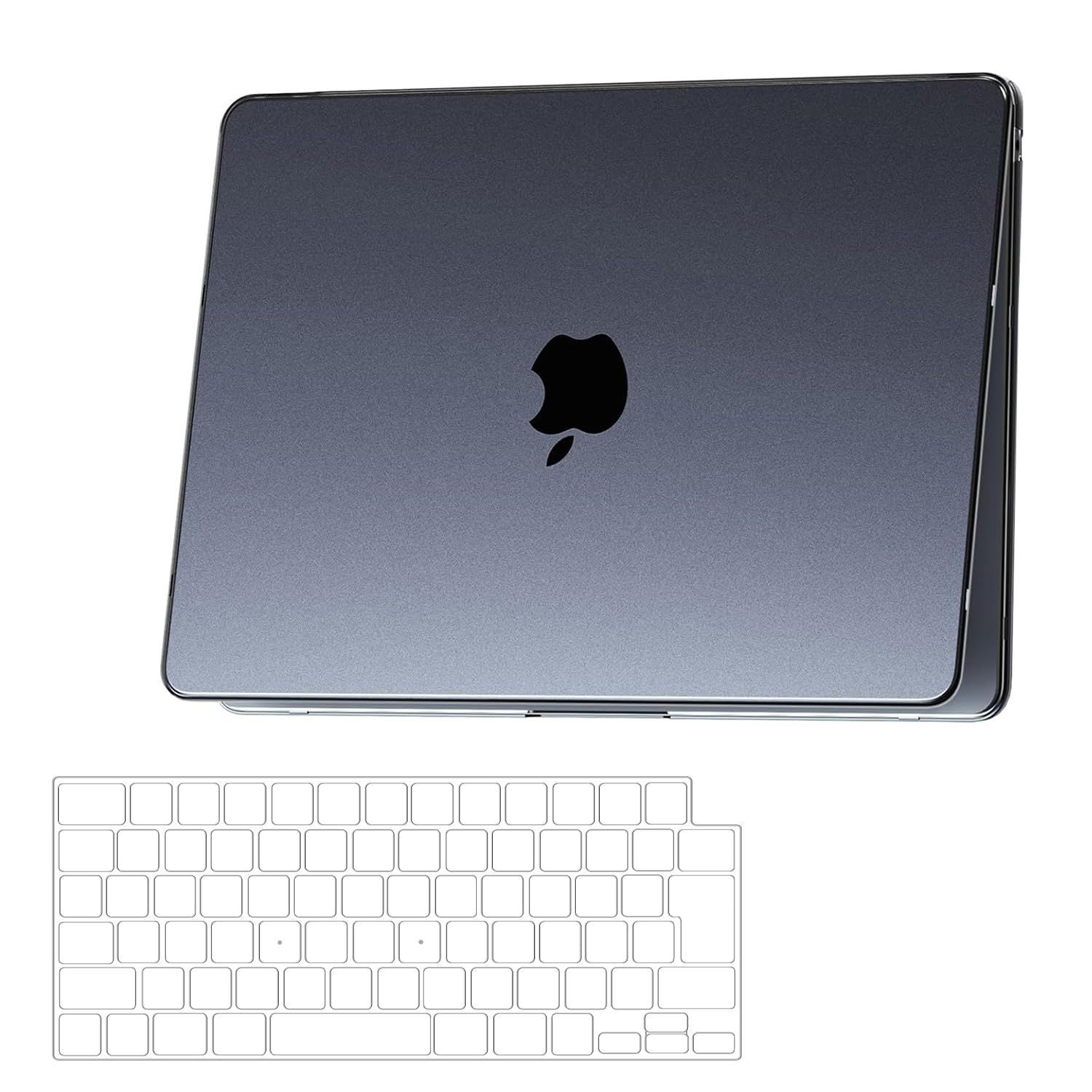 TALENANA for Macbook Air M3/M2 ケース 15インチ A3114 A2941 2024 対応2023対応【日本語キーボードカバー付き】マット素材 指紋防止 軽量超薄 Macbook Airカバー M3/M2チップ クリアケース 保護