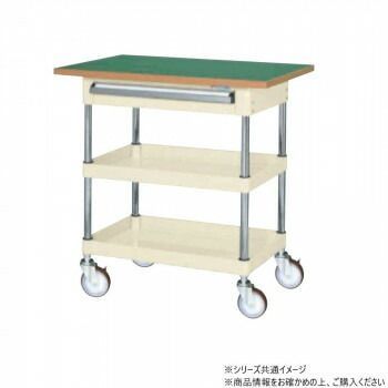 サカエ CSパールワゴン中量タイプ 引出し 天板付 アイボリー CSP-7572ATFI