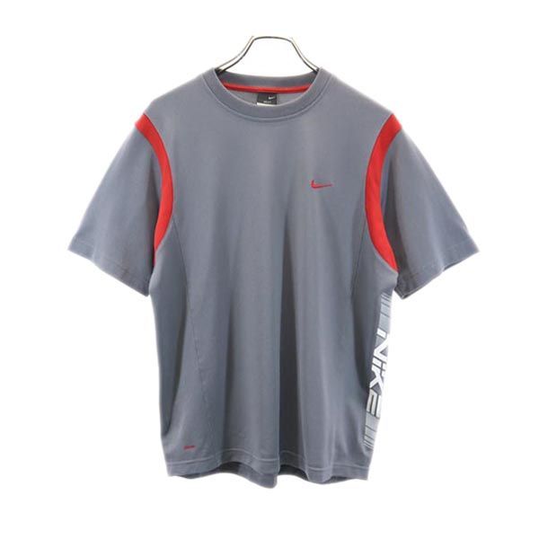 ナイキ 半袖 トレーニングウェア M グレー×レッド NIKE スポーツ T