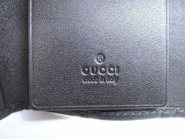 グッチ GUCCI GG シマ レザー インターロッキングG 6連 キーケース