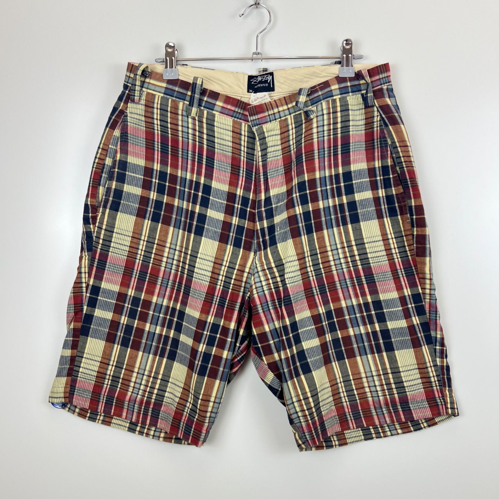 stussy 00s check short pants w32 multi old archive ステューシー