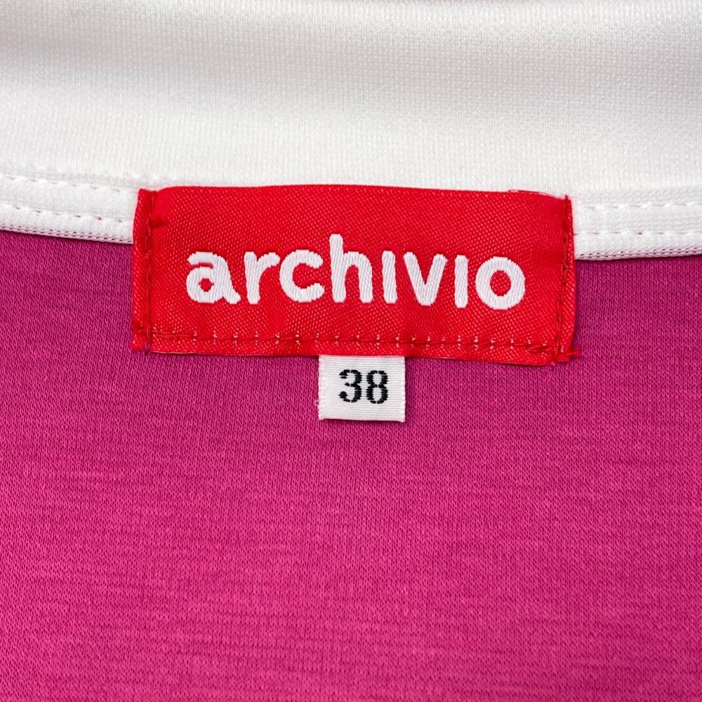 サイズ：38 ARCHIVIO アルチビオ  ウール混 ニットジップジャケット  レッド系 [240101439853] ゴルフウェア レディース ストスト ARCHIVIO アルチビオ ウール混 ニットジップジャケット レッド系