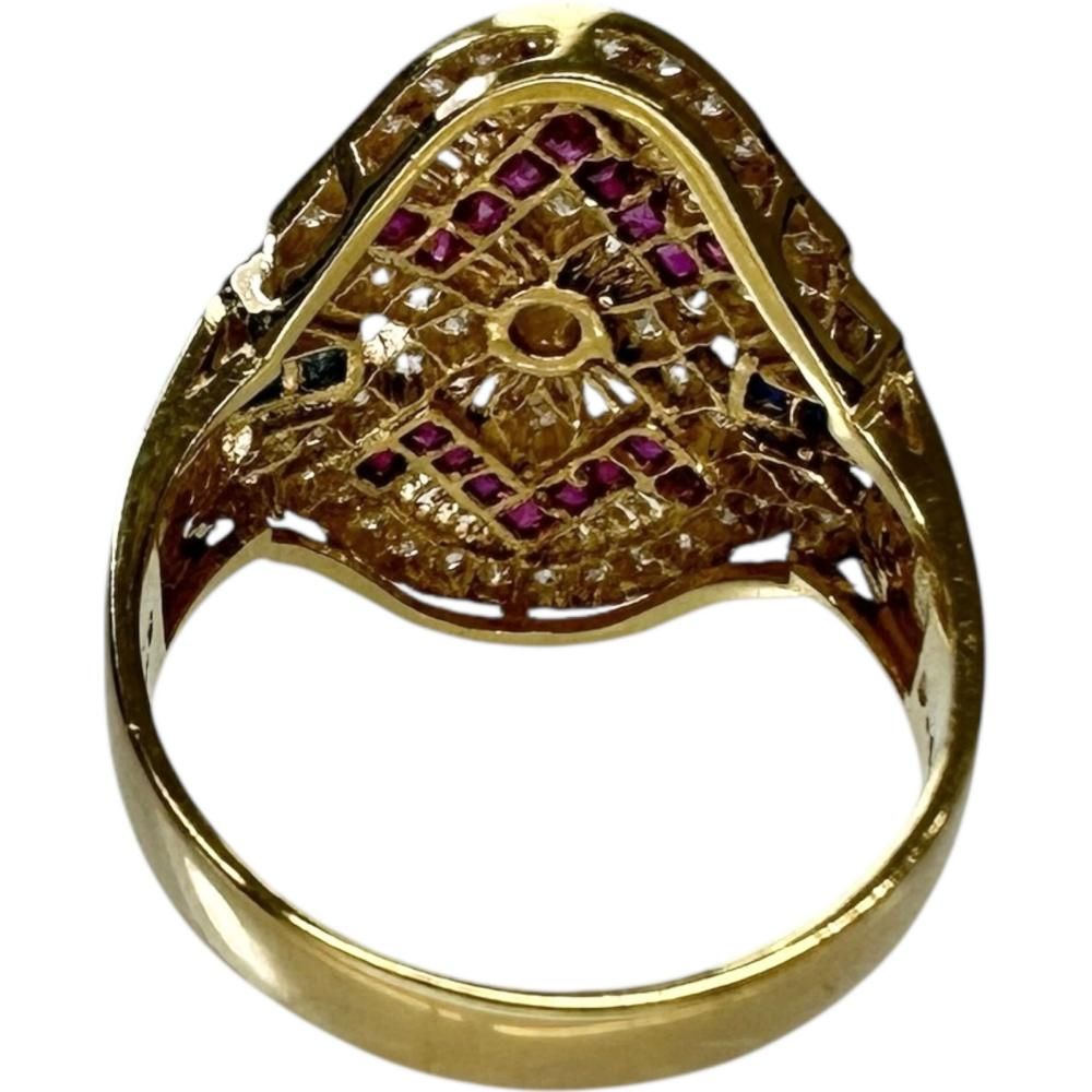 11号 サファイア 0.88ct ダイヤモンド 0.46ct リング・指輪 K18