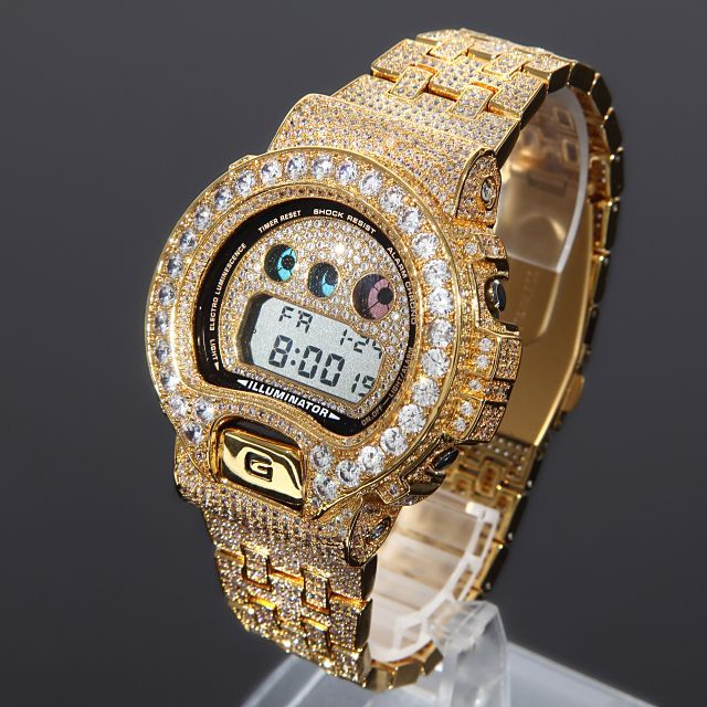 G-SHOCK フルカスタム Gショック DW6900 大粒CZダイヤベゼル