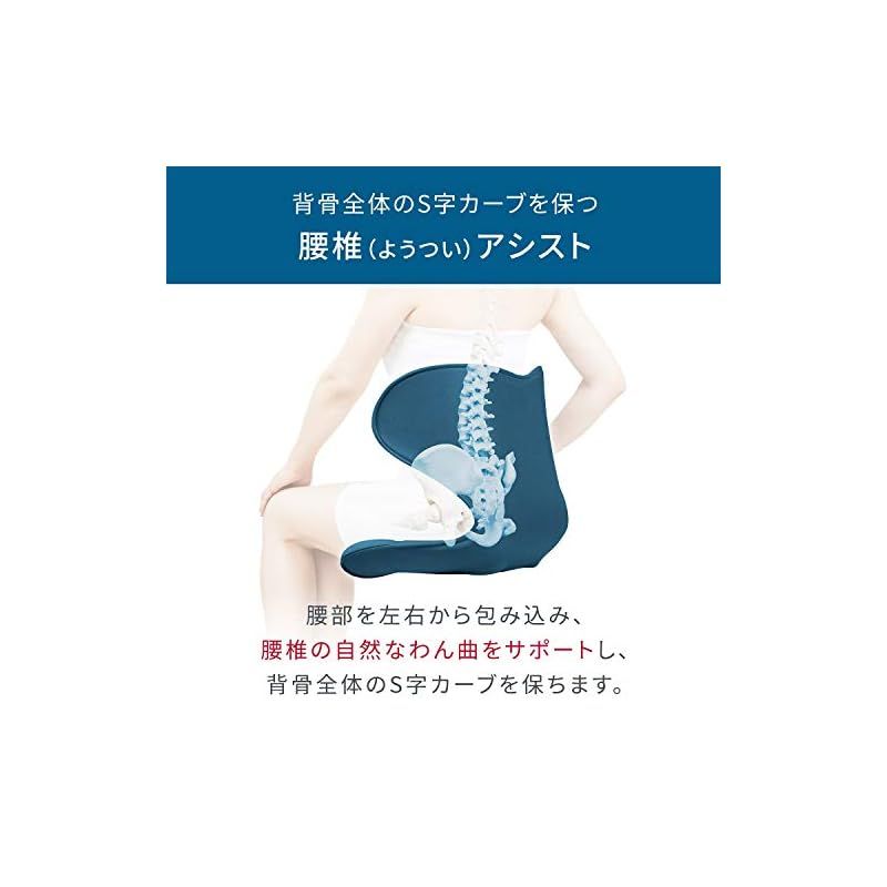 Style SMART スタイルスマート 座椅子 骨盤サポート 姿勢ケア 青色