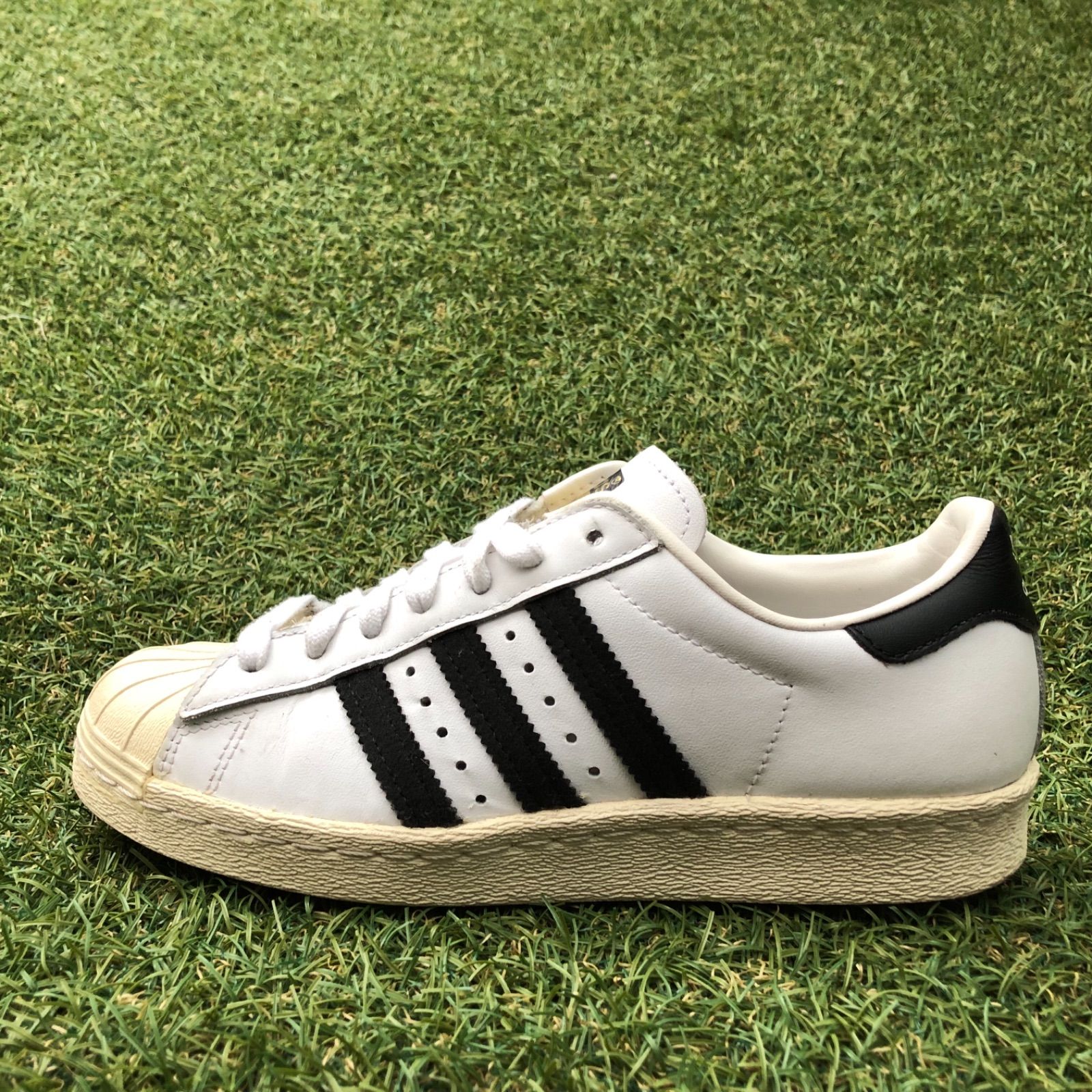 美品22.5 adidas SS80S アディダス スーパースター80s H96-