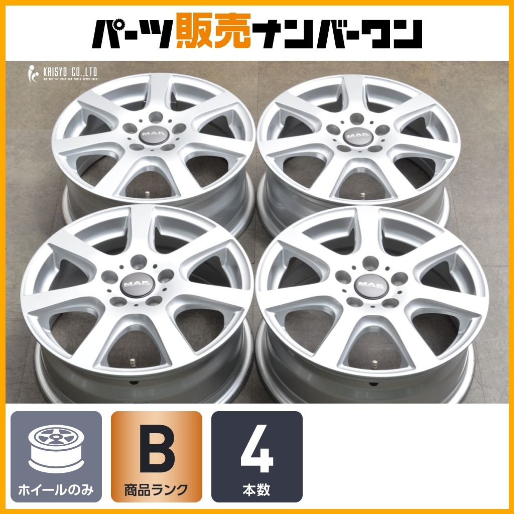 程度良好品 MAK ドロミテ 16in 6.5J 50 PCD112 4本セット 交換用 スタッドレス用に アウディ A3 ザ ビートル ゴルフ W176 W246 C117