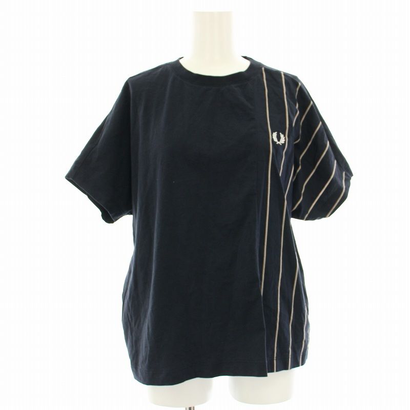 FREDPERRY WOVEN PANEL ストライプ Tシャツ フレッドペリー FRED PERRY ウーブンパネルTシャツ WOVEN PANEL