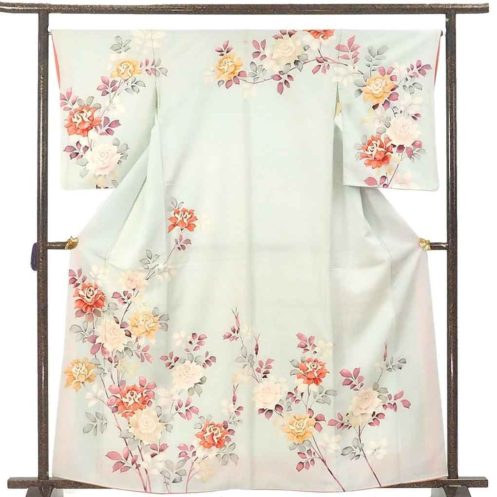訪問着 身丈172cm 裄66cm 前幅23cm 後幅30.5cm 袖丈56cm 袖幅