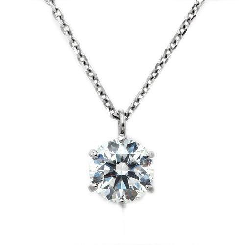 ダイヤモンド ネックレス プラチナ 一粒 0.25ct 鑑定書付 0.25ctup F  