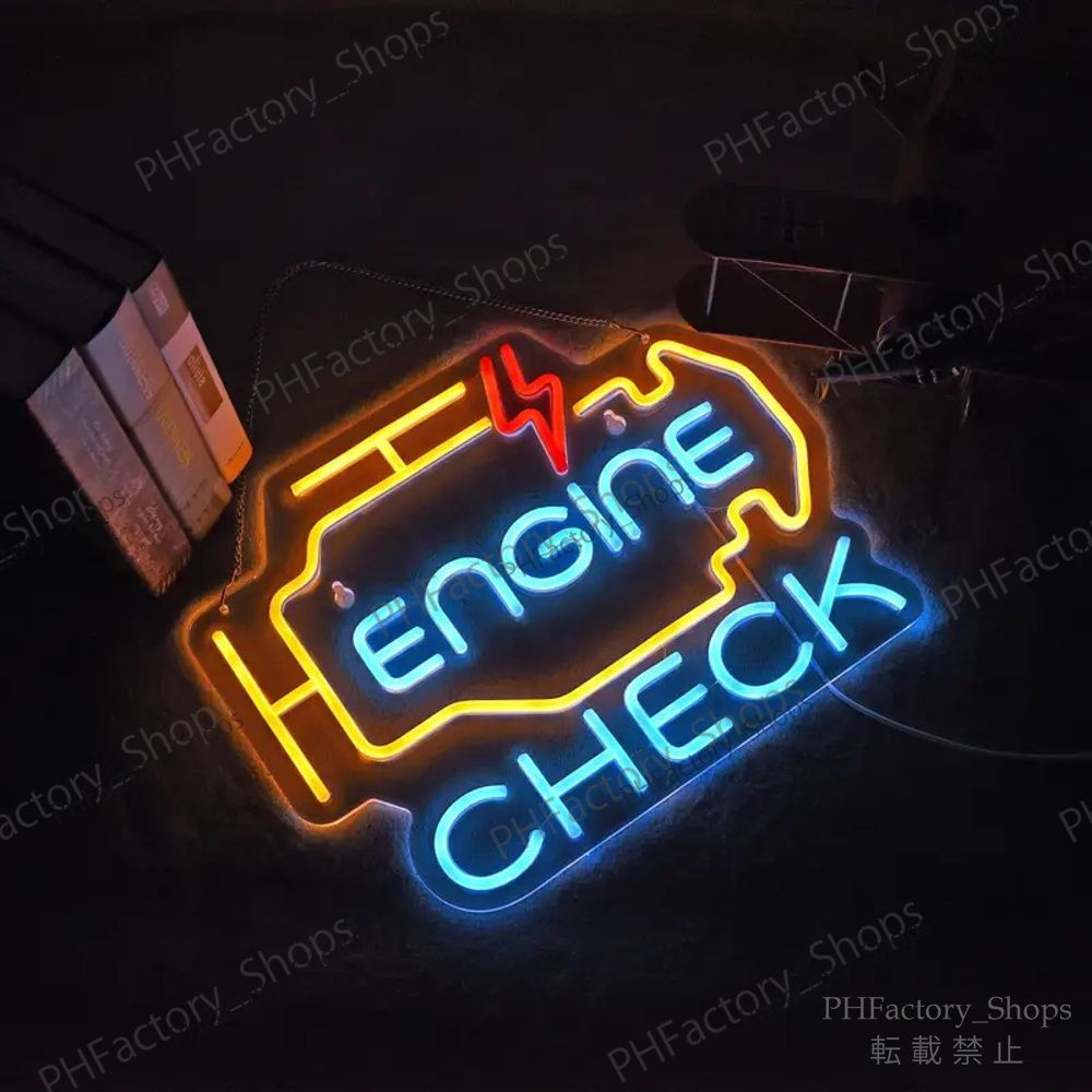 ネオンサイン メカニックエンジン LED看板 お洒落電飾