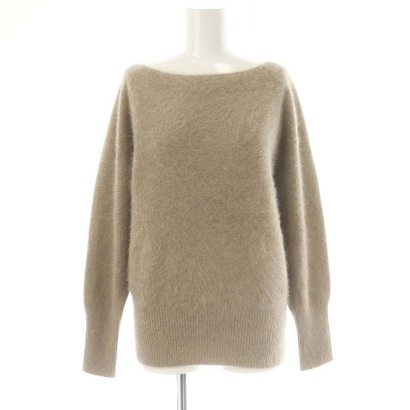 アルページュストーリー Arpegestory 24AW フォックスファーニット セーター 長袖 カシミヤ混 2 モカ /DO ■OS レディース アルページュストーリー Arpegestory 24AW フォックスファー