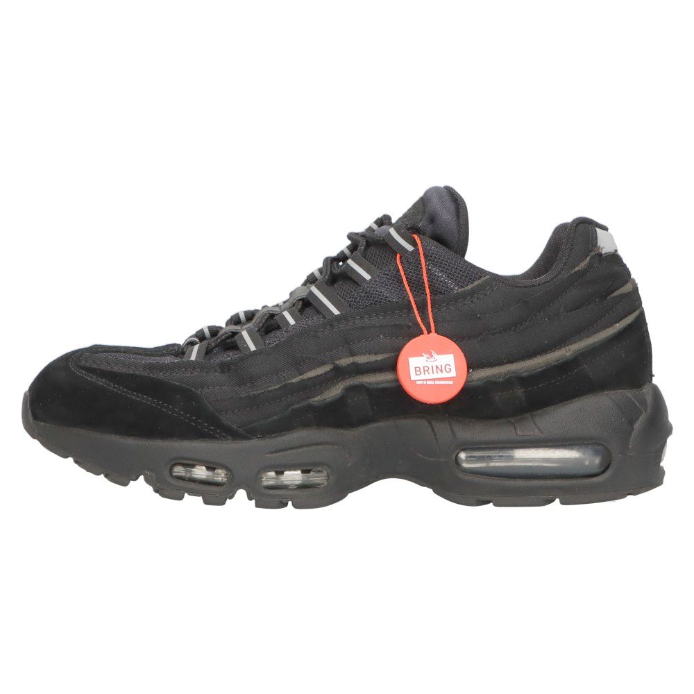 NIKE (ナイキ) 20SS×COMME des GARCONS AIR MAX 95 CDG cu8406-001×コムデギャルソン オムプリュス  エアマックス95 ローカットスニーカー US8.5/26.5cm ブラック - メルカリ