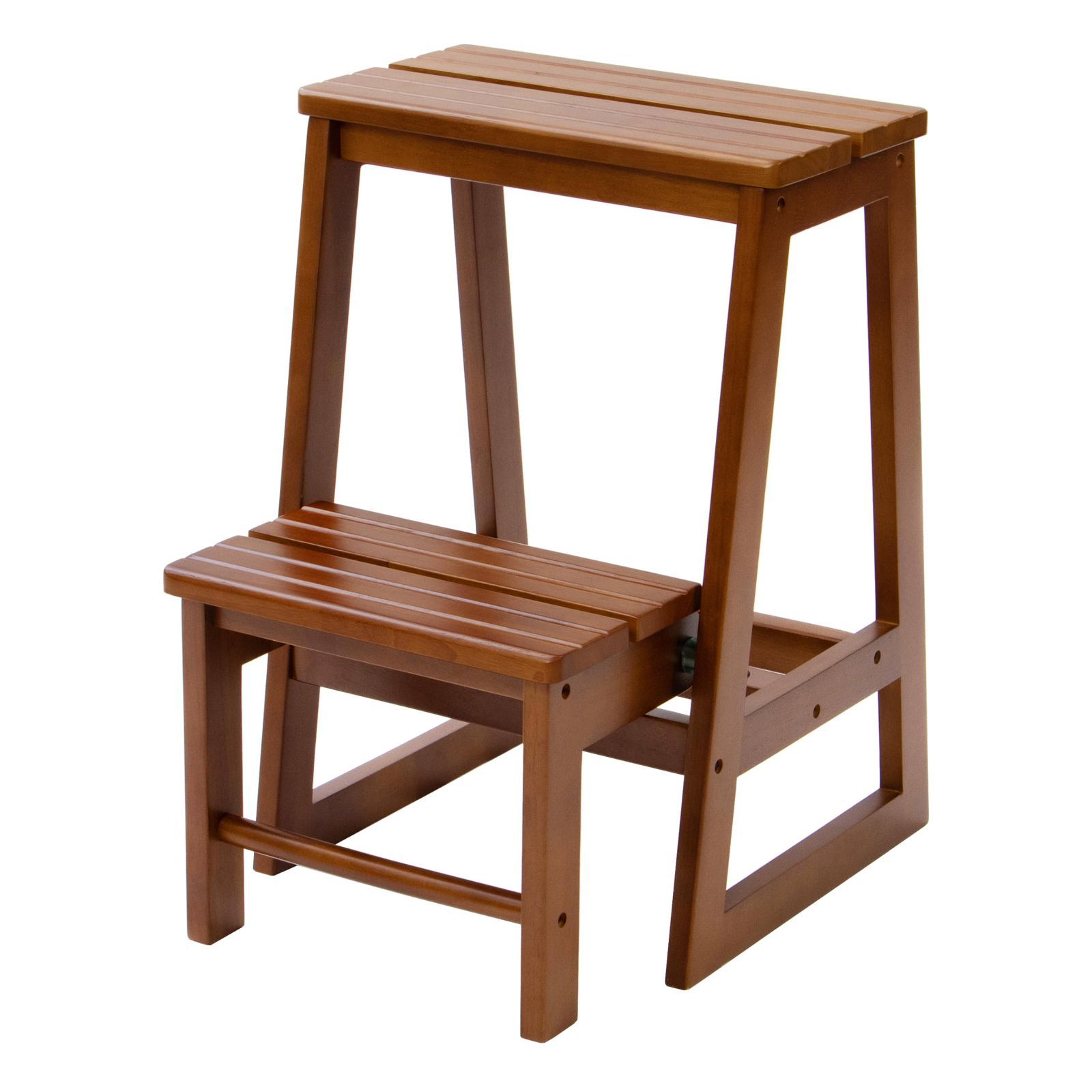 武田コーポレーション ステップ台 木製 踏み台 ウォールナット色 37 5 47 54 cm 木製ステップ台2段 TH 3 MS 2 WAL