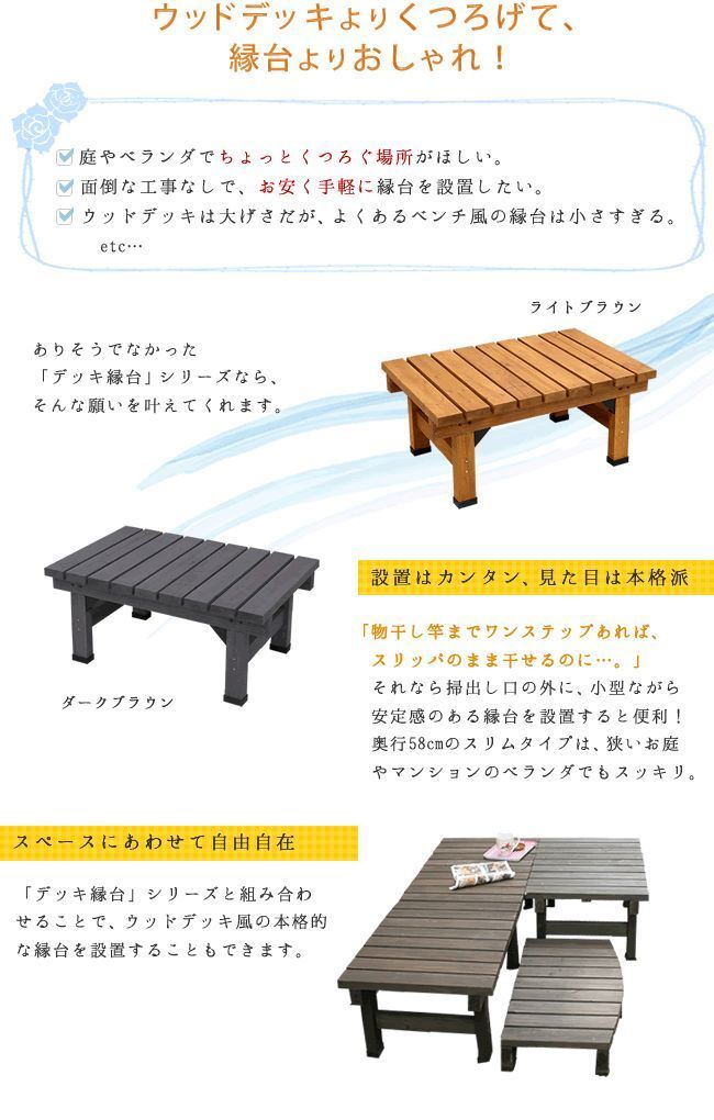 デッキ縁台 90×58