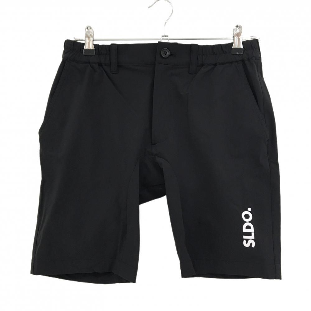 エスルド ハーフパンツ 黒×白 ストレッチ ナイロン混 メンズ M ゴルフウェア SLDO.