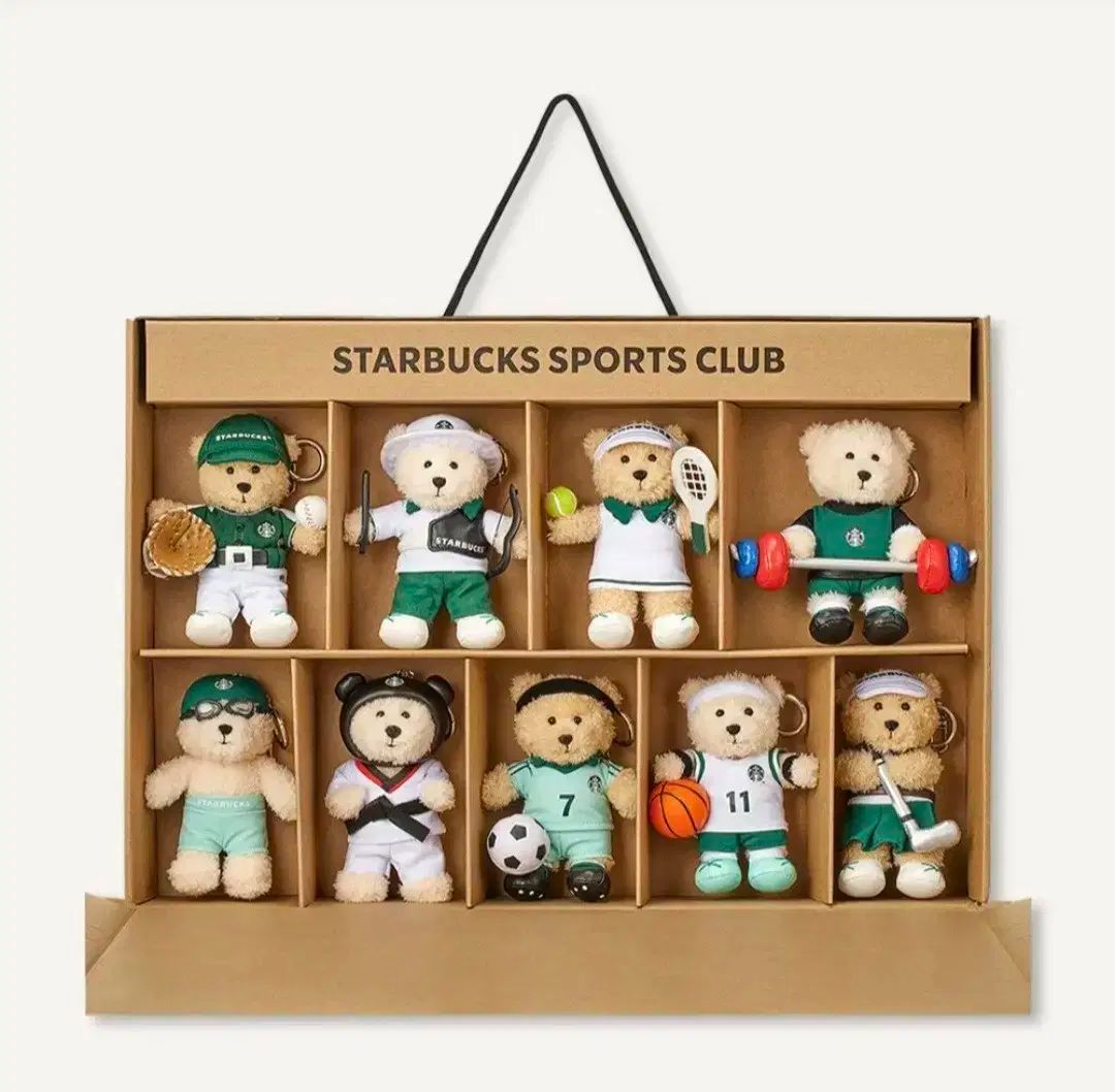 【雷市場（ポンジャン）商品韓国直送】 Starbucks(スターバックス) スポーツクラブ ベアリスター キーチェーン セット （ 9 種 1 セット)