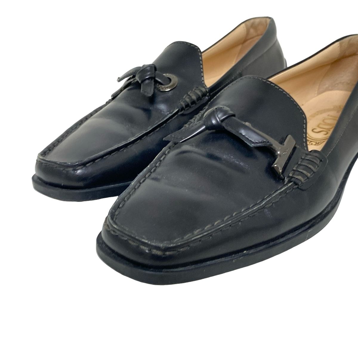 美品✨トッズ　TOD'S ドライビングシューズ　エナメル　ダークネイビー　37 美品✨トッズ TOD'S ドライビングシューズ エナメル ダーク