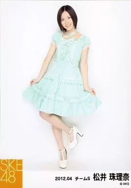 中古】生写真(AKB48・SKE48) 松井珠理奈/全身・衣装水色・両手スカート