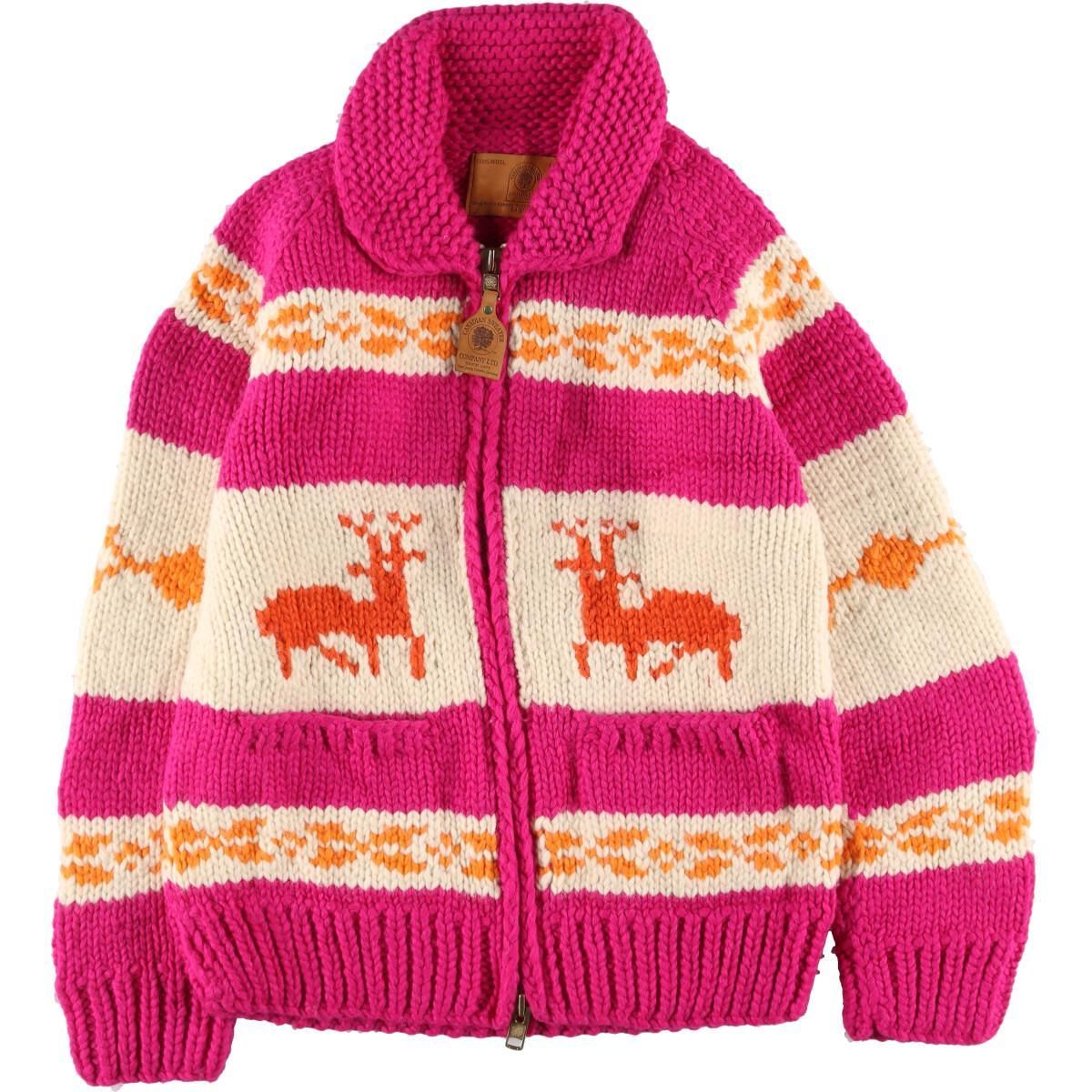 古着 CANADIAN SWEATER COMPANY LTD. トナカイ柄 カウチンセーター 