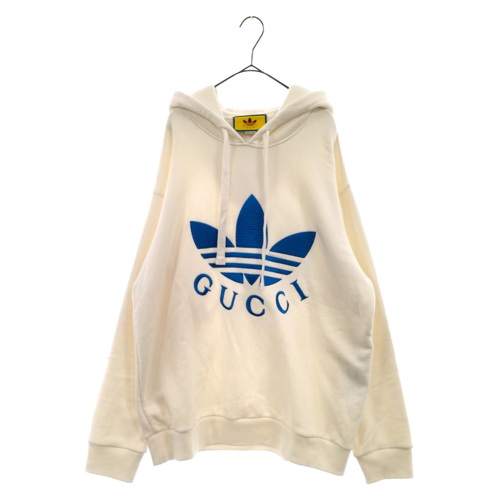 GUCCI (グッチ) 22AW ×adidas TREFOIL EMBROIDERED SWEAT HOODIE 