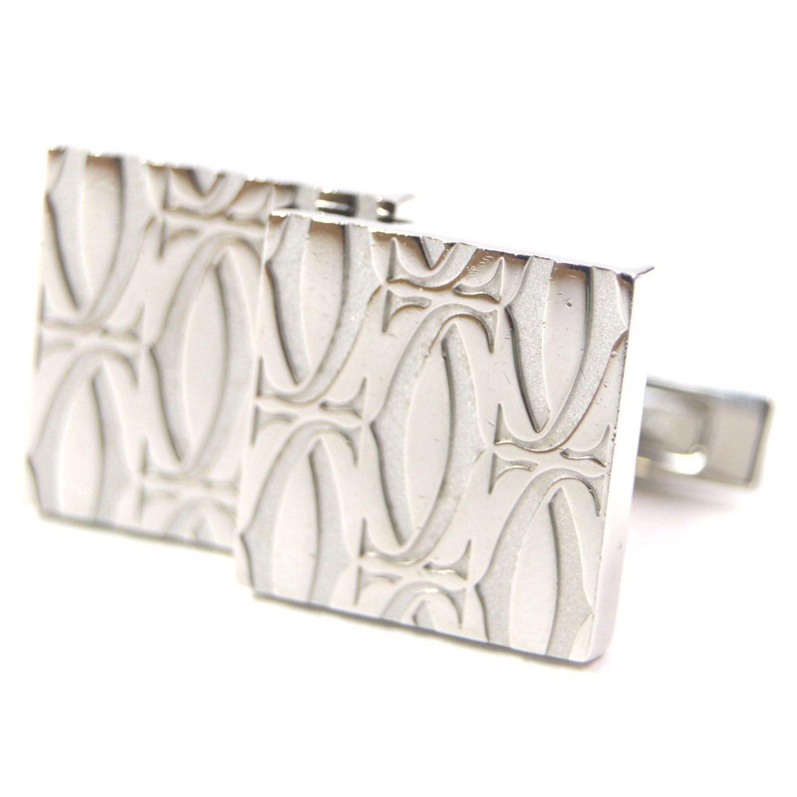 Cartier カルティエ ハッピーバースデー スクエア カフスボタン カフリンクス AG925 シルバー フランス製 総重量19.29g メンズ