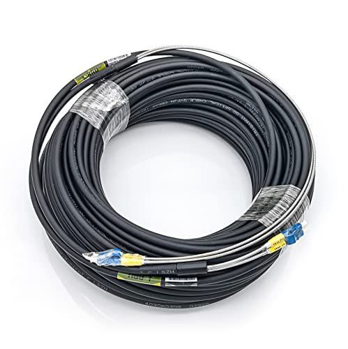 40m_LC-LC 10Gtek 4G/5G ベース ステーション 光ファイバーケーブル アセンブリ、フィールド光ファイバーケーブル、装甲ケーブル、LC-LC シングルモード デュプレックス 9/125μm、PVC、長さ40m、屋外