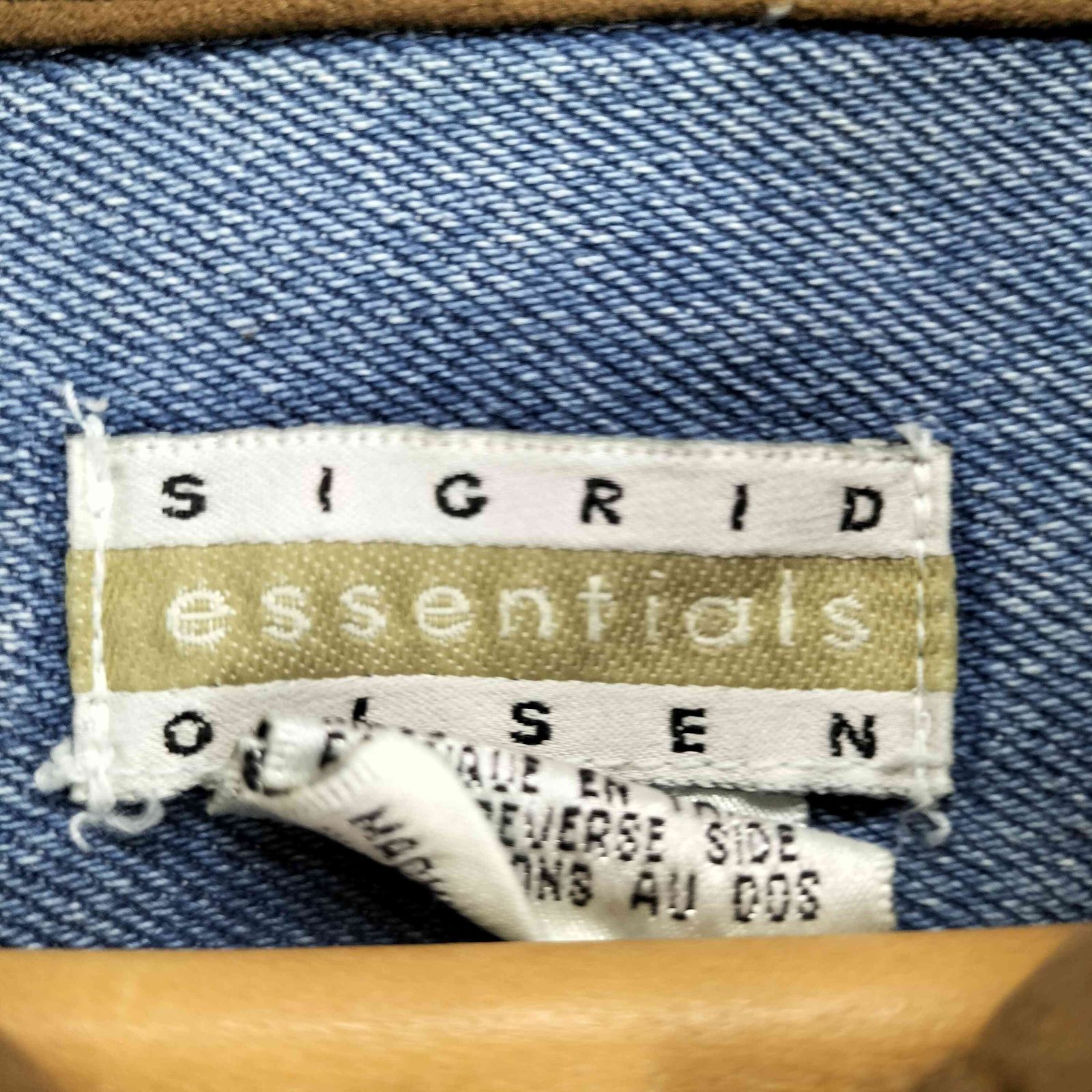 襟切り替えデニムジャケット レディース