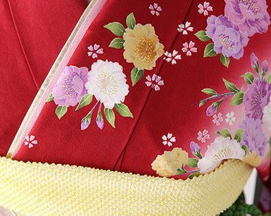 振袖 身長144-159cm 赤 re-029