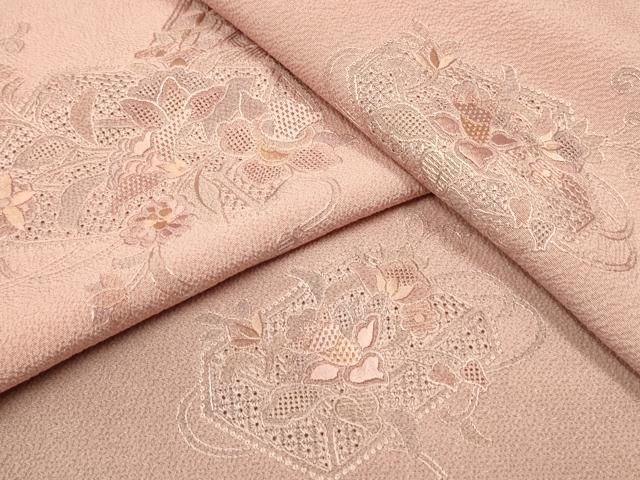 ♦︎きもの結♦︎中国三大刺繍　スワトウ刺繍　総刺繍　訪問着　更紗　暈し染　正絹♦︎o ♦︎きもの結♦︎中国三大刺繍 スワトウ刺繍 総刺繍 訪問着 更紗