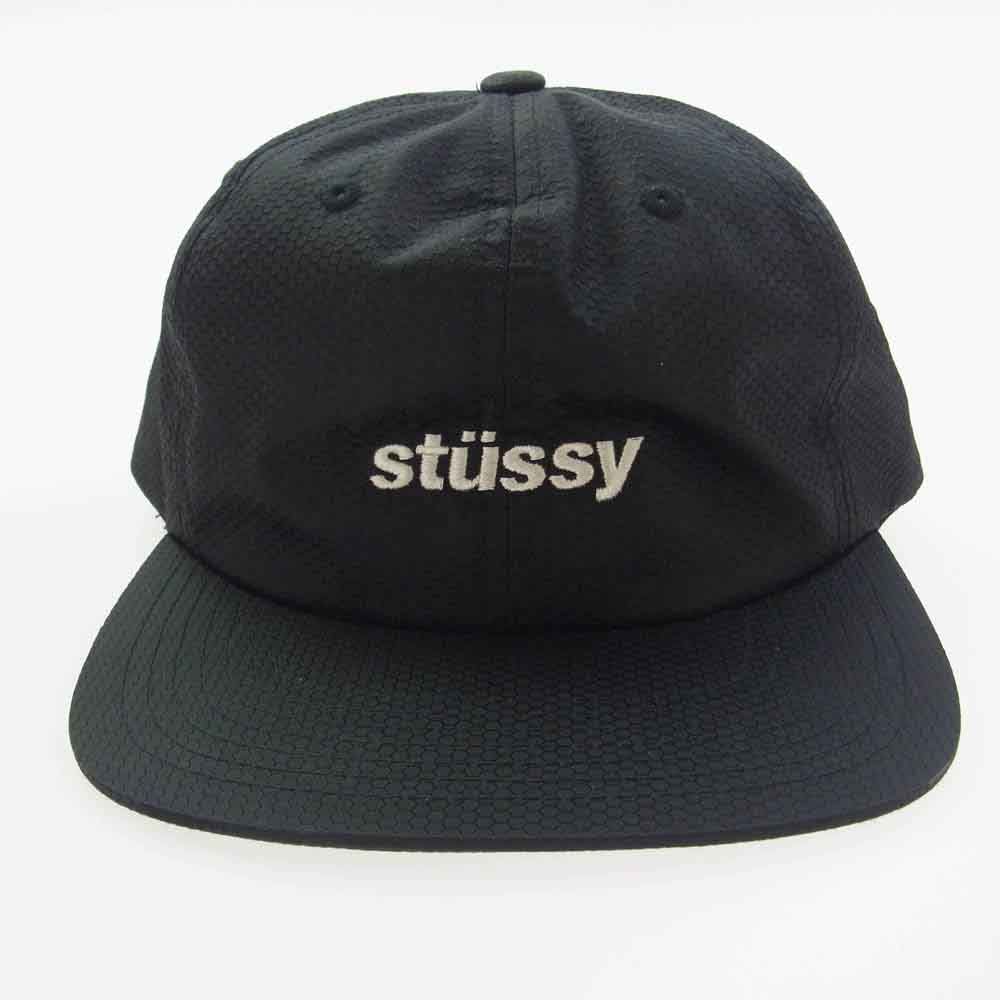 値下げ 未使用 STUSSY ステューシー ロゴ刺繍 ナイロンキャップ STUSSY ステューシー デカロゴ刺繍 ベースボールキャップ