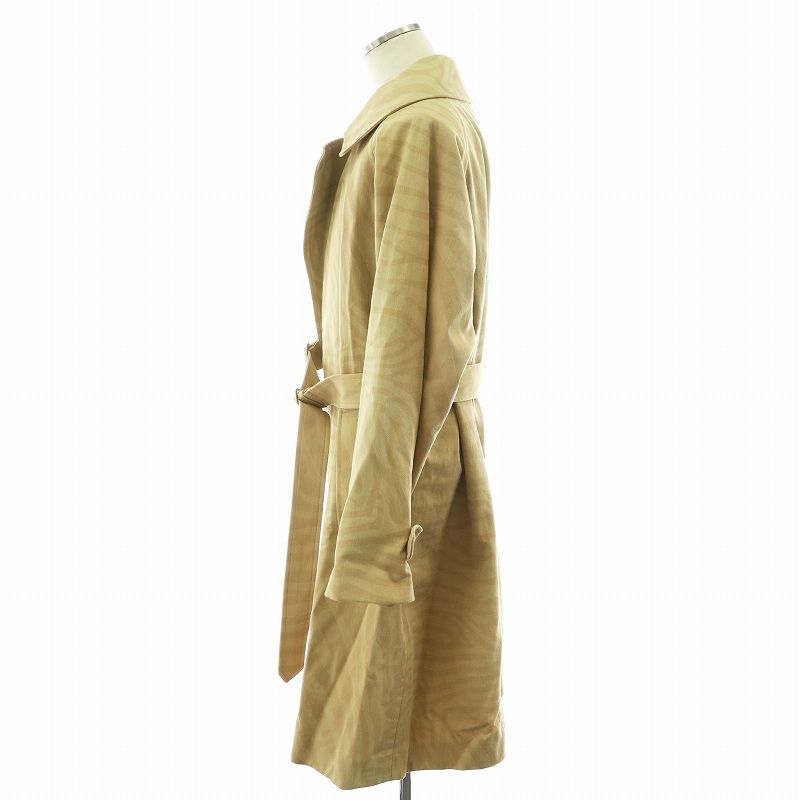 アンユーズド UN 21SS タイロッケンコート トレンチコート ロング丈 ゼブラ柄 コットン アウター 1 S ベージュ US1939 AN11