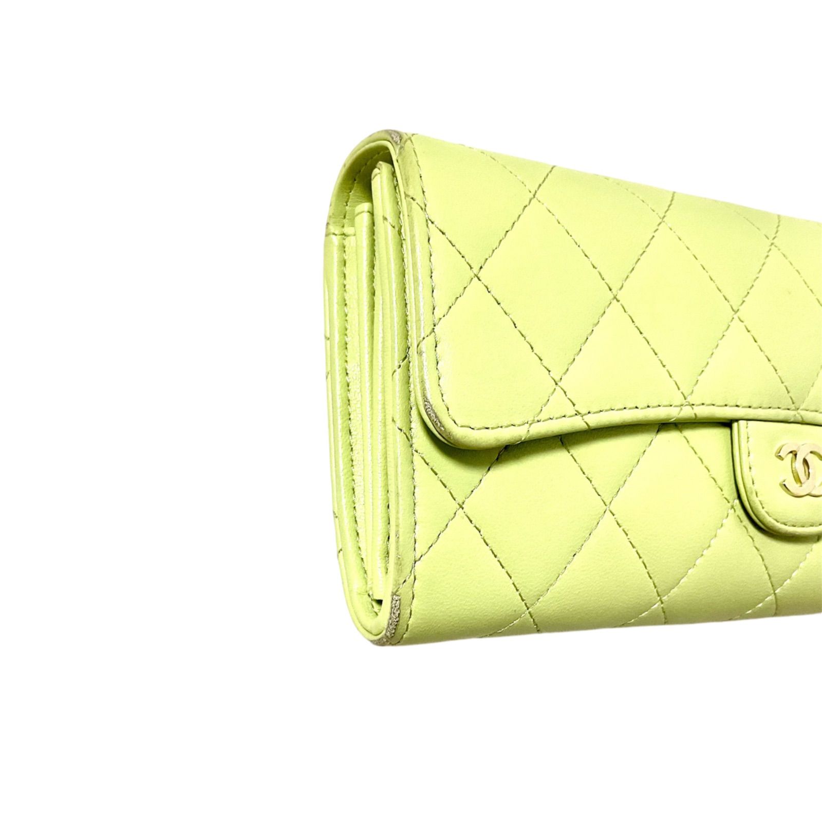 希少ピスタチオグリーン 擦れ傷有り】 CHANEL シャネル ロング  