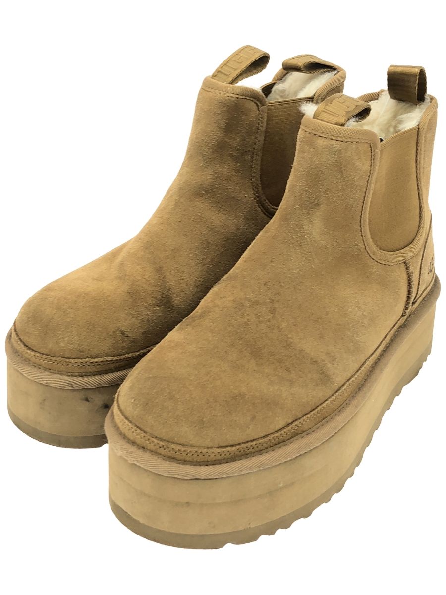 UGG アグ 1134526 W NEUMEL PLATFORM CHELSEA ムートンブーツ レディース ブラウン US 9 26.0cm
