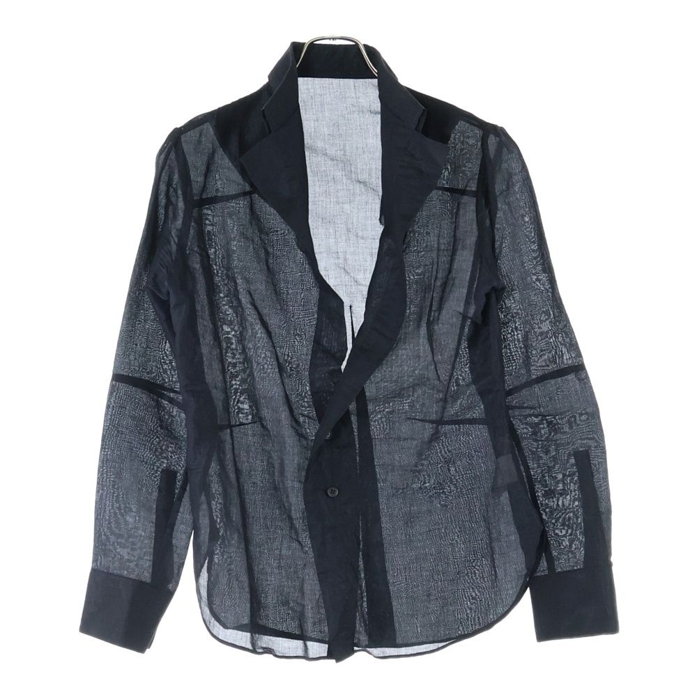 Yohji Yamamoto ヨウジヤマモト 13AW コットン シャツカーディガン ブラック FQ-B15-023