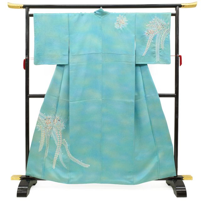 中古】 訪問着 着物 リサイクル フォーマル 正絹 袷 手染め