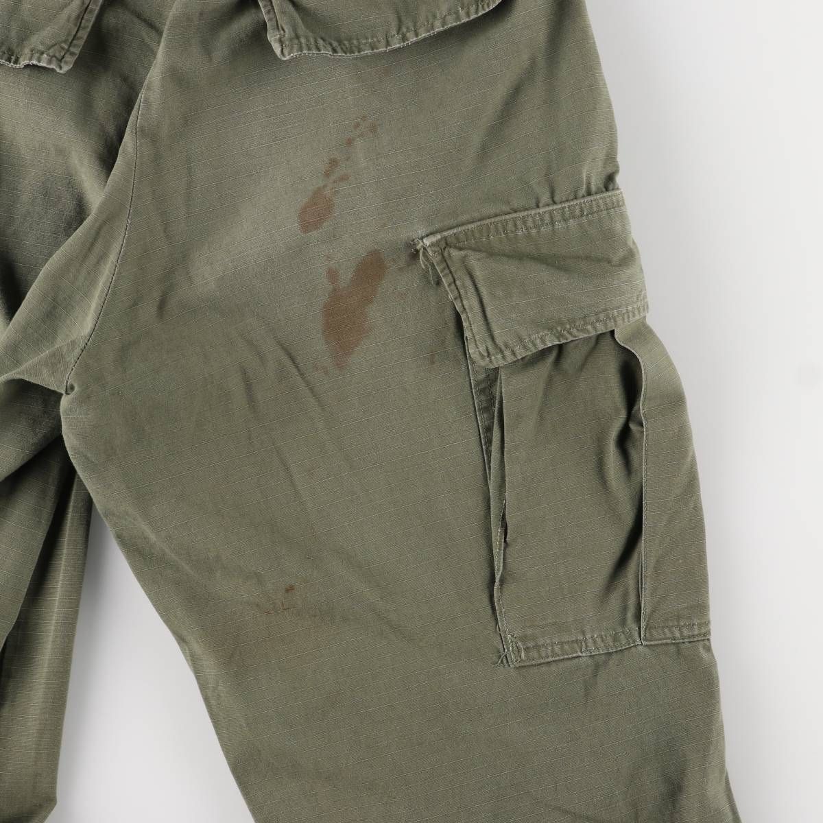 古着 60年代 米軍 ジャングルファティーグ 4th リップストップ ミリタリー コンバットパンツ メンズw30相当 ヴィンテージ evb031031 KIN-KAAI_COM