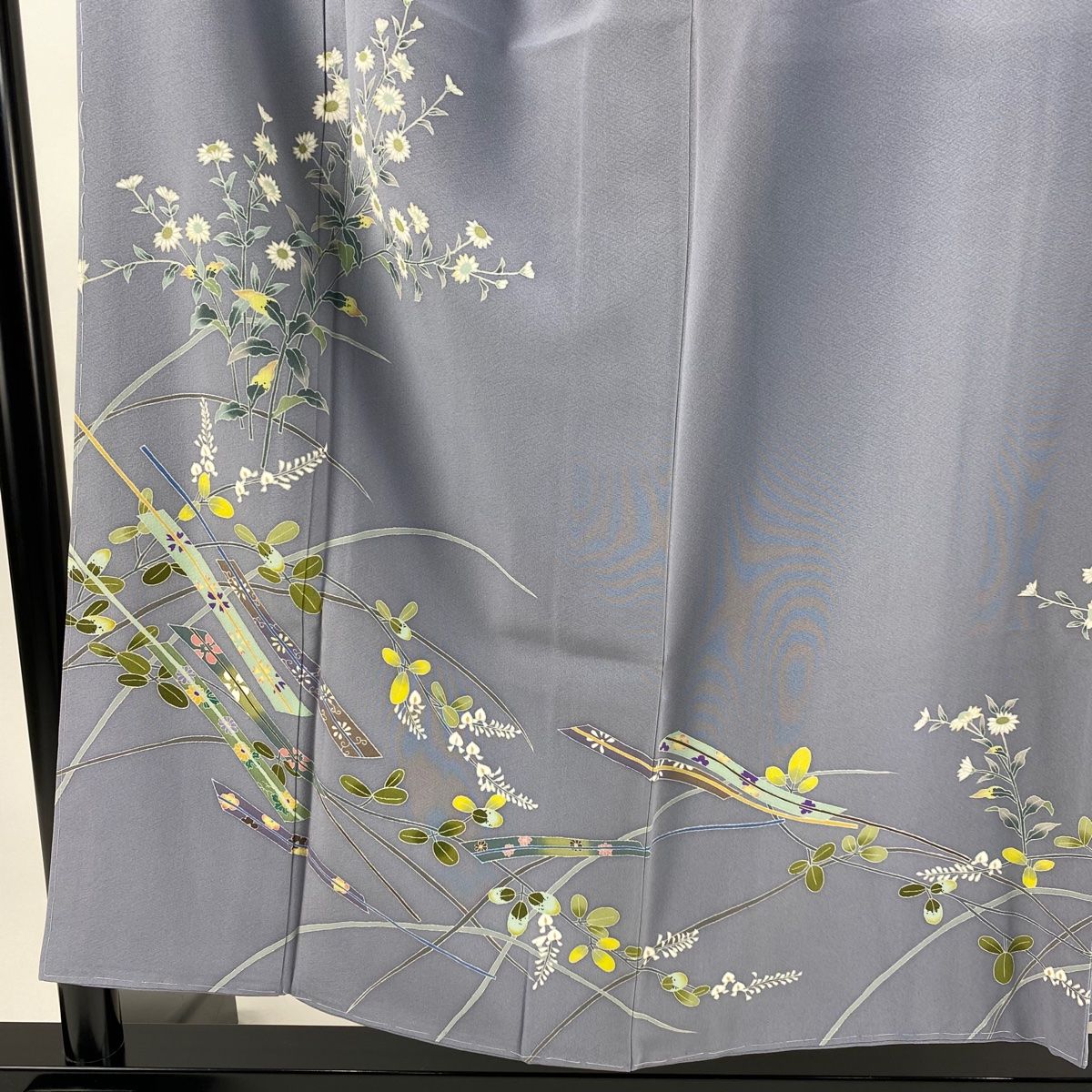 青灰色 正絹
