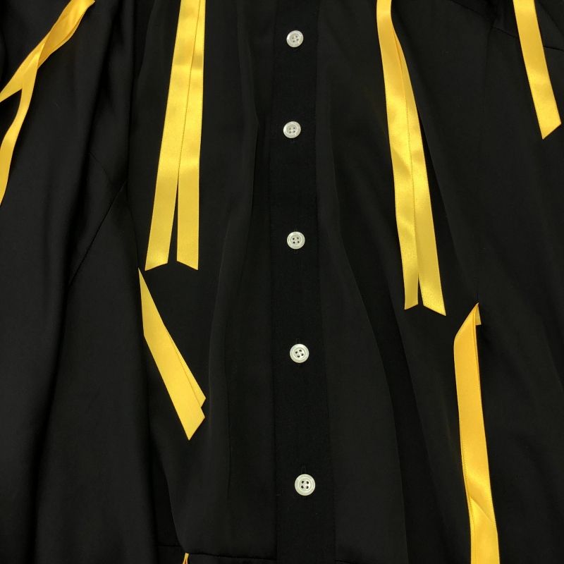 美品 ha|za|ma ハザマ 結ぶシャツ リボン 変形 ロングシャツ 美品 ha|za|ma ハザマ 結ぶシャツ リボン 変形 ロングシャツ