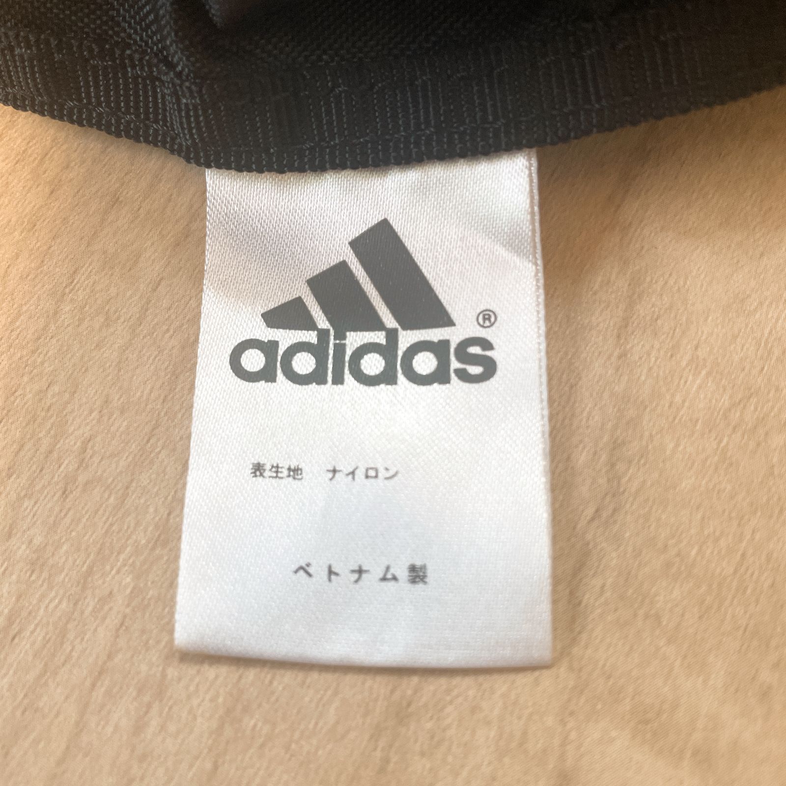 y2k 90s adidas アディダス ナップサック ナイロン ブラック 黒 ロゴ 