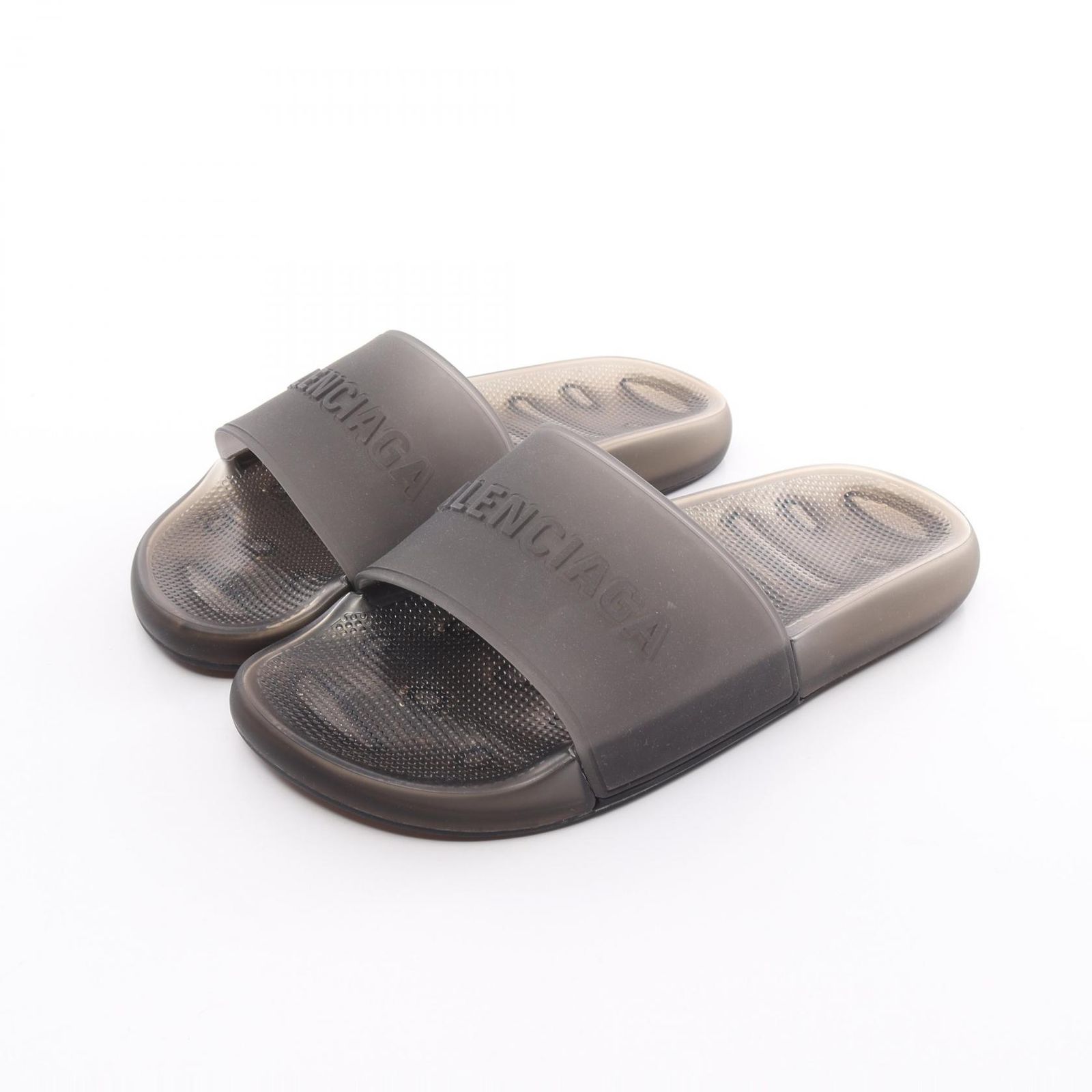 バレンシアガ プール トランスペアレント スライド サンダル