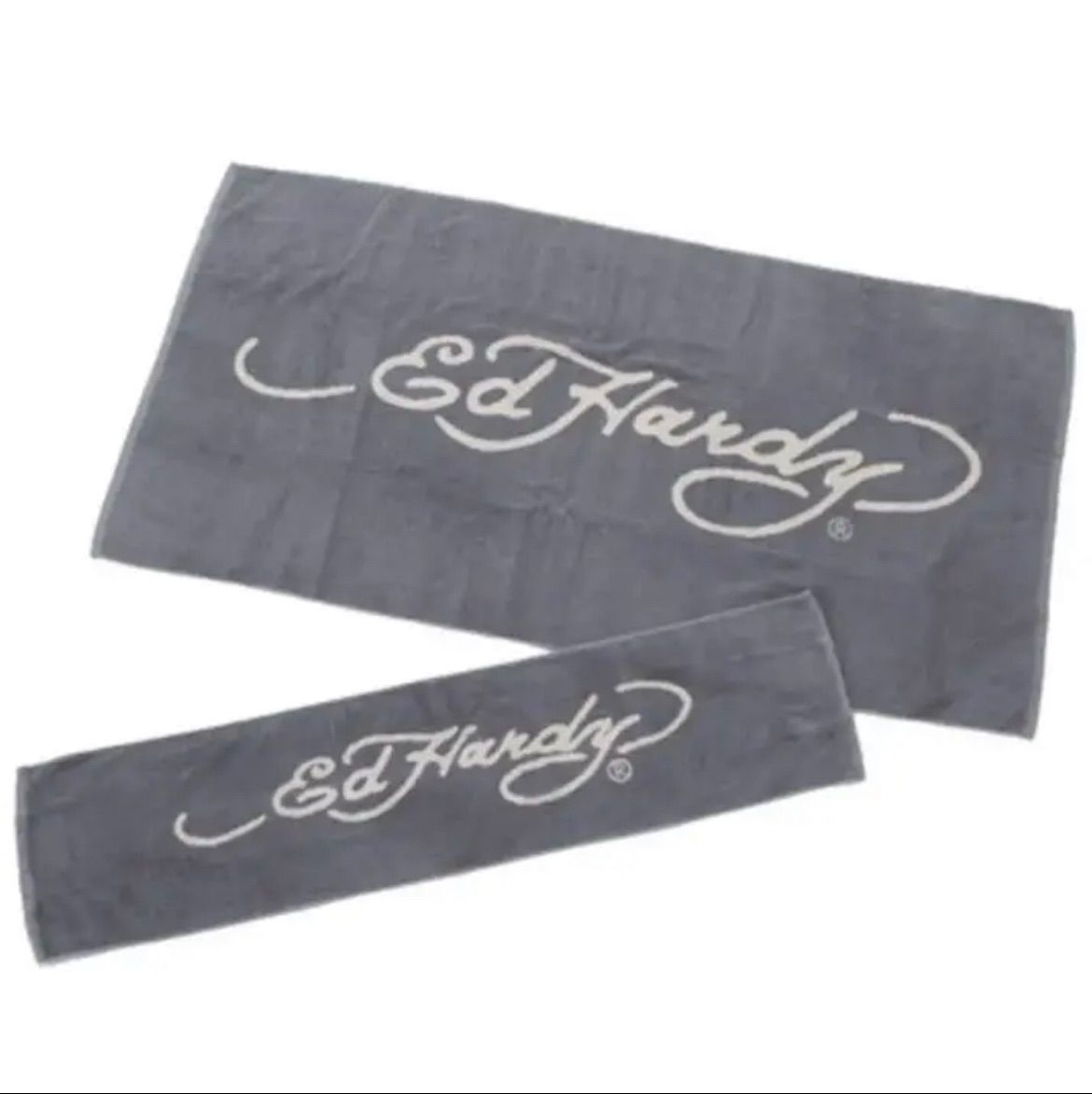 Ed Hardy バスタオル・フェイスタオルセット 13 新品 エドハーディー フェイス/バスタオル 2セット ラスト1個