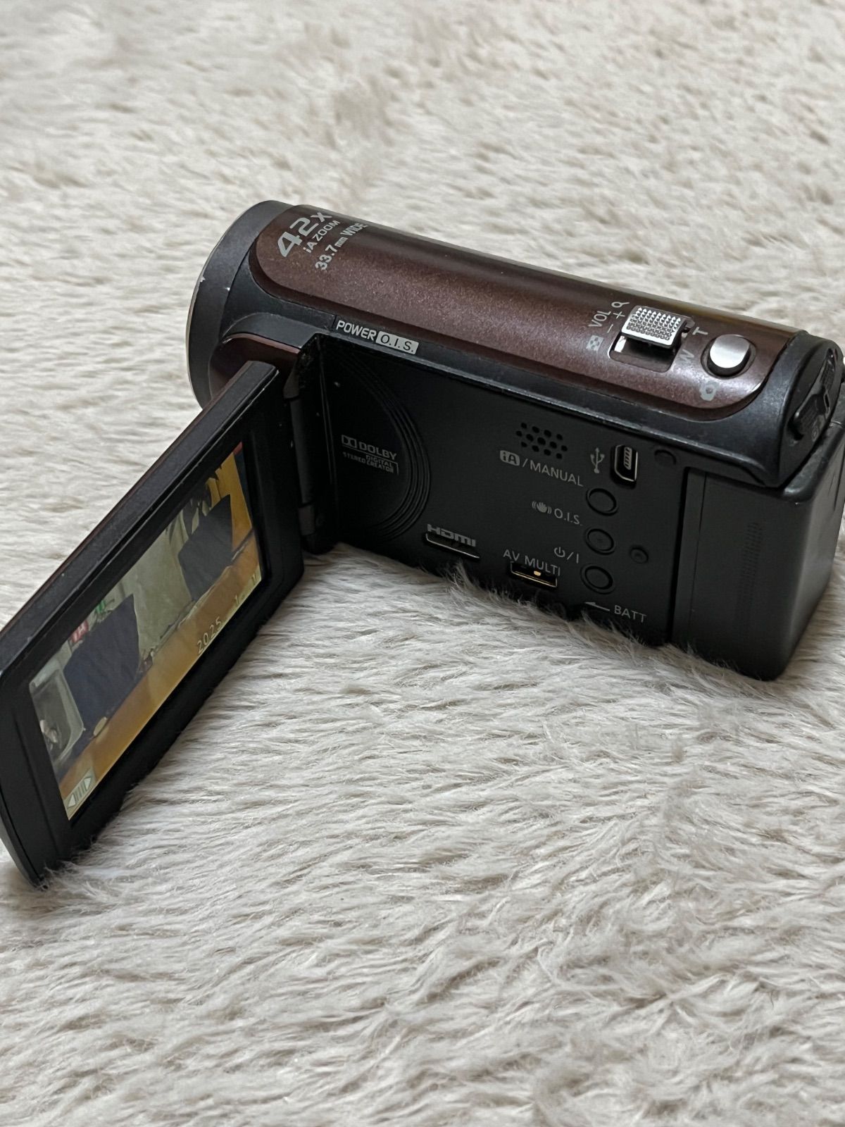 美品】Panasonic ビデオカメラ HDC-TM45 ブラウン 動作確認済